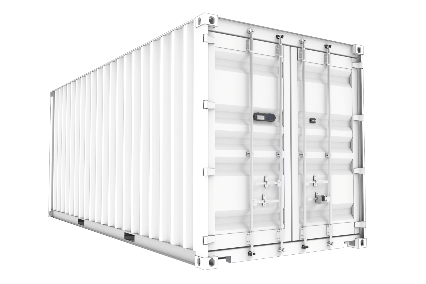 Shipping container fitted with the CTRAK-100 gateway